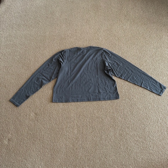 Skims Gunmetal New Vintage Cropped Long Sleeve T-Shirt, Size 4X NWT - Picture 2 of 3